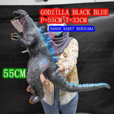 MAINAN GODZILLA JUMBO 55CM BONEKA DINOSAURUS GODZILLA BESAR GOD BLACKBLUE