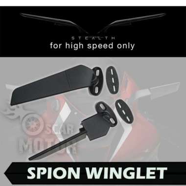 SPION WINGLET STEALTH BLACK XMAX R15V3 CBR150R NINJA 250 FI CBR 250R X