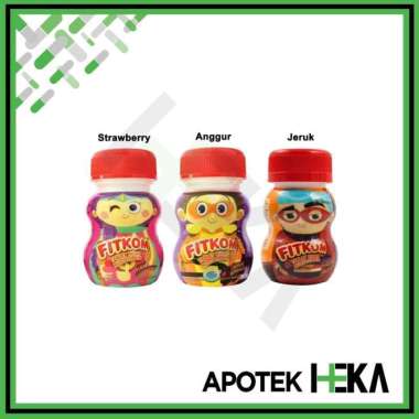 Fitkom Multivitamin Botol Isi 21 Tablet Hisap - Calsium Peninggi Badan Anggur
