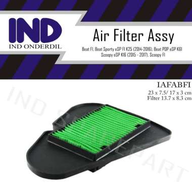 Filter-Saringan-Busa Udara-Hawa-Air Assy Honda Beat FI Lama & Beat Pop & Beat Sporty FI eSP Old 2014