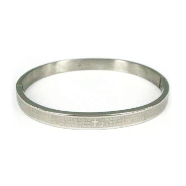 Dparis Silver  Bangle Doa Bapa Kami Stainles Steel KK007 Gelang Tangan SILVER