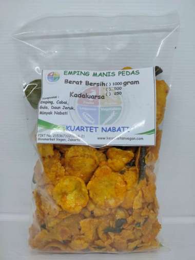 1000gr Emping Rasa Manis Pedas - Vegan
