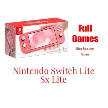 Nintendo Switch Lite Console CFW Sx Lite Full Game ( Pink - Coral ) 256 Gb
