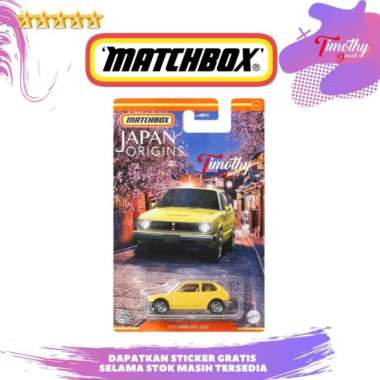 Matchbox Japan Origins Series 1976 Honda Civic CVCC Kuning