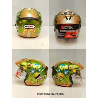 Helm Half Face GP Diablo Size L MOTO GP WHITE RED
