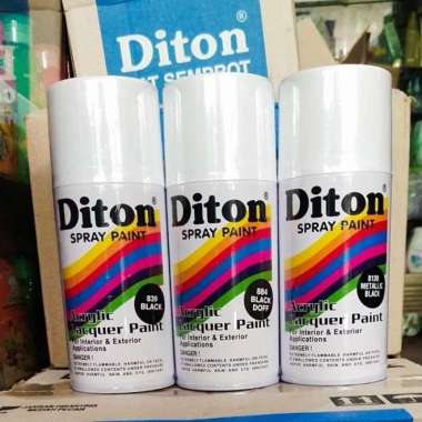 DITON SPRAY 300 Ml/CC varian Black- Black Doff/ Buram- Black Metalik Black Metalik - 300 CC/ Ml