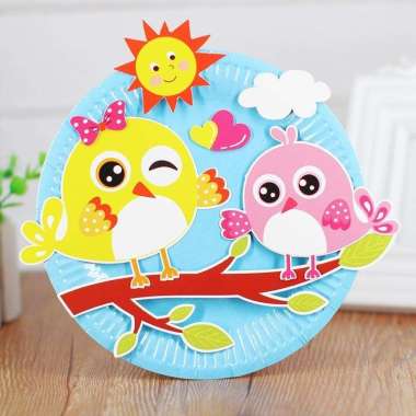 Mainan DIY Tempelan Piring Karakter Unik Education Untuk Anak 006