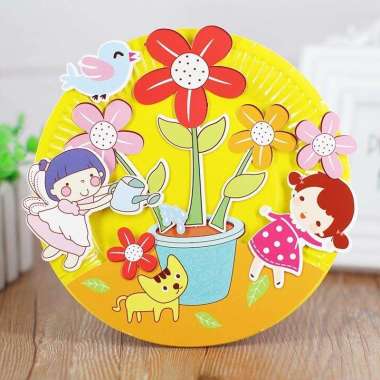 Mainan DIY Tempelan Piring Karakter Unik Education Untuk Anak 010