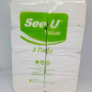 Tissue Makan, Tissue Meja POP UP See-U ( 1 Dus isi 6 Pack ) putih
