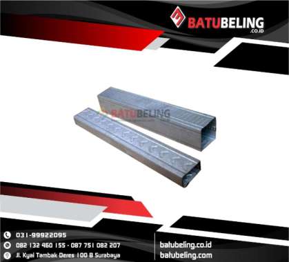 Hollow Galvalum 4 meter Tebal 0.25 mm 0.3 mm 0.3 mm 4 x 4 cm