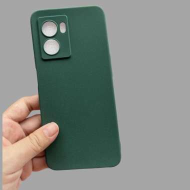 Soft Case Realme Narzo 50 5G Silikon Candy Macaron Bludru hijau tua