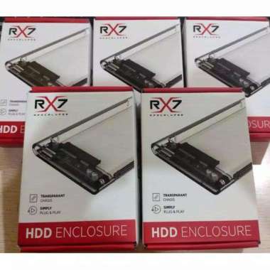 Case Harddisk Eksternal Enclosure RX7 2,5" Transparant Usb 2.0
