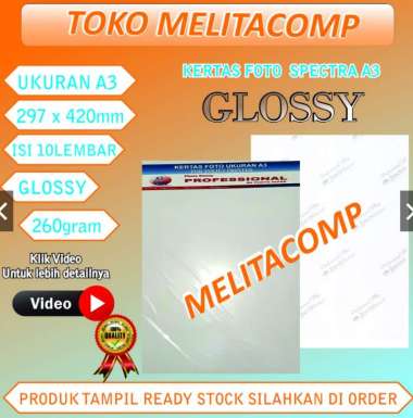 Spectra Kertas Foto A3 Glossy 260gram