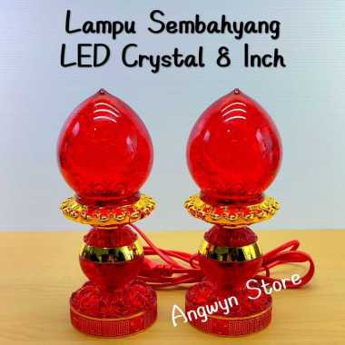 Lampu Altar Puja Sembahyang LED Crystal 8 Inch