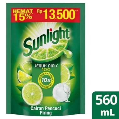 Promo Harga Sunlight Pencuci Piring Jeruk Nipis 100 560 ml - Blibli