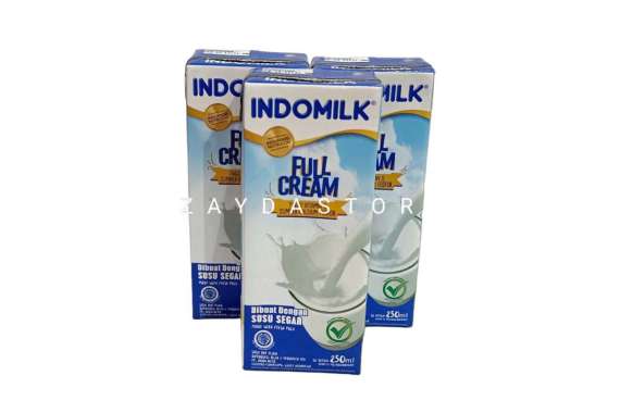 Promo Harga Indomilk Susu UHT Full Cream Plain 250 ml - Blibli