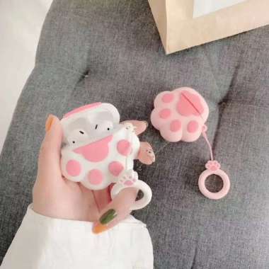 Case Airpods TapakKucing Untuk Inpods12 Dan Airpods 1 2 Casing Premium Putih