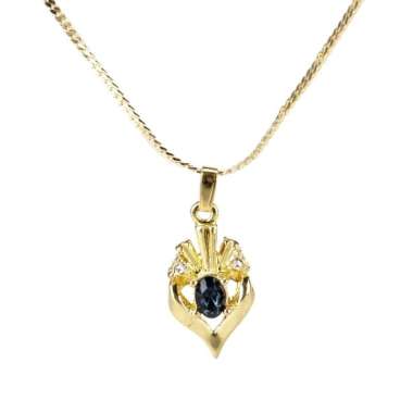 1901 Jewelry Kalung Wanita Blue Safir 64 Lapis Emas