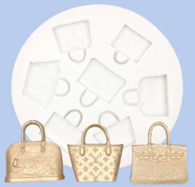 SILICONE MOLD LUXURY BAG MODEL - CETAKAN FONDANT BENTUK TAS GUMPASTE