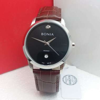 Bonia Rosso BNR 180 Original Garansi Resmi Jam Tangan Pria Black Silver