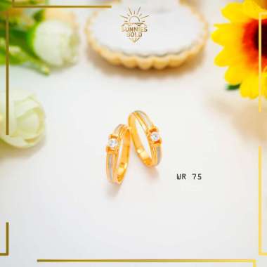 CINCIN TUNANGAN EMAS ASLI KADAR 375 /8K CINCIN WANITA COUPLE CINCIN EMAS KAWIN CANTIK MINIMALIS WR 7
