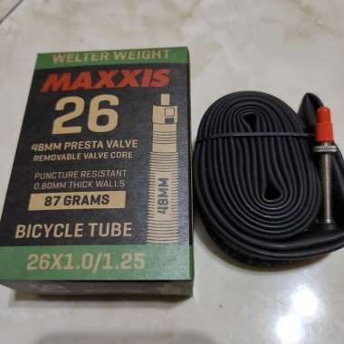 BAN DALAM SEPEDA MAXXIS 26 INCH UKURAN 26X1.00 BISA SAMPAI 26x1.25 PENTIL DOP KECIL PRESTA FV