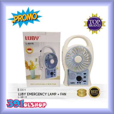 Kipas Cas Luby Kipas Radio Emergency L-681 R Lampu cas Multi Fungsi
