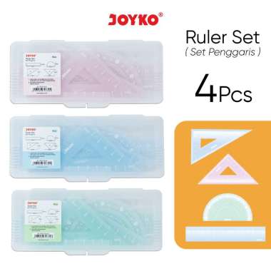 Ruler Penggaris Joyko RL-PS3 1 Set 4 Pcs Green