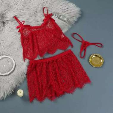 Celana dalam wanita Transparan Sexy G String Bordir Bunga Thong