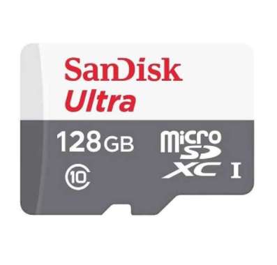 SanDisk Ultra microSD, SQUNR 128GB, C10, UHS-1, 100MB/s R, 4x6, 7Y [SDSQUNR-128G-GN6MN] Grey