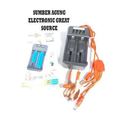 ZXT1080 Charger Baterai 18650 Pendek Panjang Cas HP Dari Aki 12V Galitong