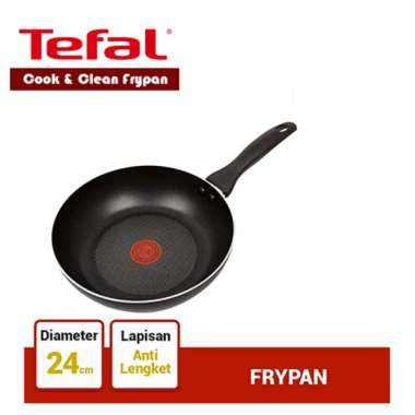 Tefal Panci Cook & Clean Frypan - 24 cm hitam
