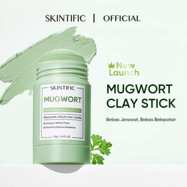 SKINTIFIC Mugwort Acne Clay Stick 40g Skintific Mugwort Clay Mask Stick
