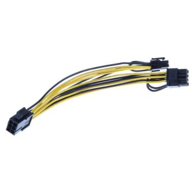 6 pin Express to 2 x PCIe 8 (6+2) pin Graphics Video Card VGA Splitter Cable -