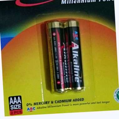 ( ISI 2 PCS ) ABC Alkaline AAA -- Batu Baterai ABC Alkaline