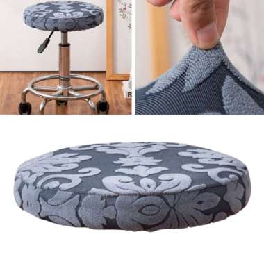 Winter Plush Round Dining Chair Cushions Cover Bar Stool Slipcover 