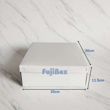 ( 10 PCS ) DUS KOTAK PUTIH POLOS 30 X 30 X 11.5