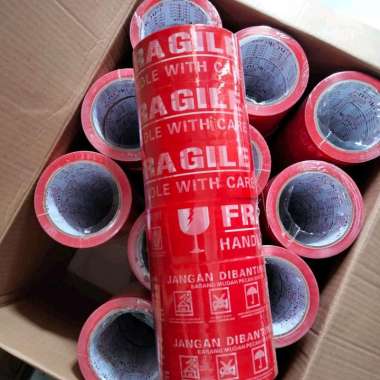 Opp/Lakban Fragile Merah 48MM×70yard Inoki