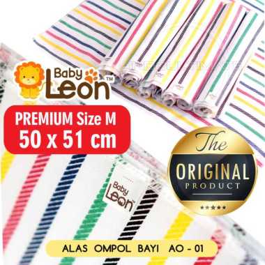 Baby leon Alas Ompol Bayi Murah Jumbo Lurik [AO-01 Size S,M] Kain Alas Ompol Bayi Baby Perlak Bayi O