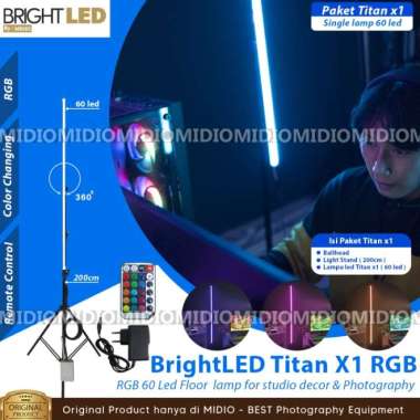 Bright Titan X1 RGB LED Lampu Studio Lighting RGB Lampu Studio Foto Multicolor