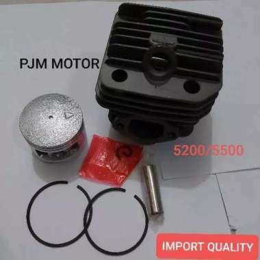 Cylinder Block Assy Blok Komplit Mesin Sinso Senso Chainsaw 5200 5500 Silver