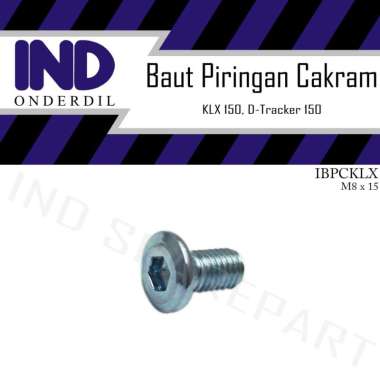 Baut-Baud Disc Piringan Cakram KLX 150 & D-Tracker-DTracker 150 M8x15-8x15-8 x 15-M8-M Baut Piringan