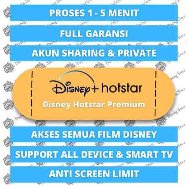 DISNEY +HOSTAR PREMIUM private 1 bulan 2device