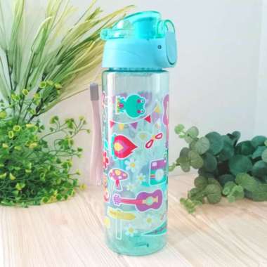 Botol Minum Anak Smiggle Colorful Karakter Lucu 700ml biru