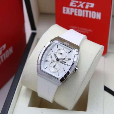JAM TANGAN WANITA EXPEDITION EXP 6800 E6800 SILVER WHITE ORIGINAL