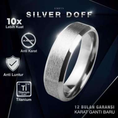 Emrys Simple Ring SILVER DOFF Cincin Pria Wanita 12