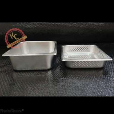 Gastronom Food Pan Stainless 1/2 x 10cm set Food pan Bolong / drainer