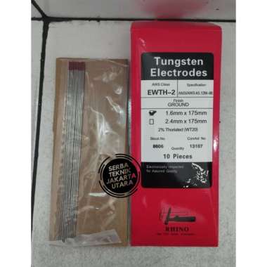 Tungsten Kawat Las Elektroda RHINO 1.6mm 2.4mm Jarum Las Argon 1.6mm