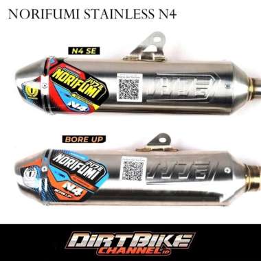 Knalpot NORIFUMI ORIGINAL N4 SS Stainless KLX DT 150 WR 155 CRF 150 STANDAR WR 155