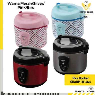 RICE COOKER SHARP KS-N18MG SL/RD / KAPASITAS 1,8 LITER / KS N18MG